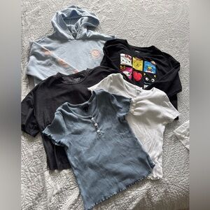 Assorted Graphic sweaters and Ribbed T-Shirts